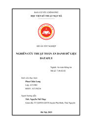 Nghiên cứu thuật toán ẩn danh dữ liệu Datafly