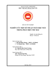 Nghiên cứu một số thuật toán học máy trong phát hiện thư rác